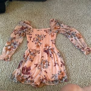 Abercrombie & Fitch Peach Floral Romper